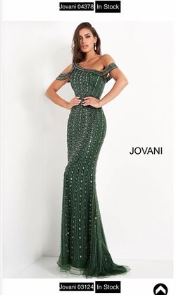 Style 03124 Jovani Blue Size 6 Navy Black Tie Straight Dress on Queenly