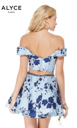 Style 3775 Alyce Paris Blue Size 10 Sorority Rush A-line Dress on Queenly