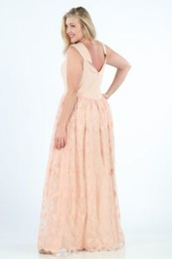 Style m24676p Maniju Pink Size 22 Floral Bridgerton Plus Size A-line Dress on Queenly