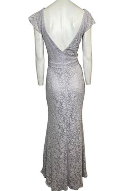 Style m24286p Maniju Silver Size 18 Sheer Floor Length Straight Dress on Queenly