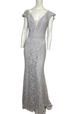 Style m24286p Maniju Silver Size 18 Plus Size Straight Dress on Queenly