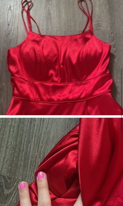 My Michelle Red Size 8 Free Shipping Side slit Dress on Queenly
