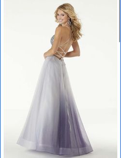 Style 45006 MoriLee Purple Size 4 Prom Ball gown on Queenly