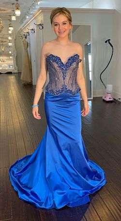 Sherri Hill Blue Size 2 Strapless Prom 70 Off Mermaid Dress on Queenly