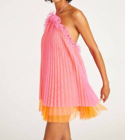 Style 1-1792354530-1901 AMUR Pink Size 6 Tulle Halter Cocktail Dress on Queenly