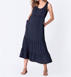 Style 1-2286084019-98 Seraphine Blue Size 10 Mini Navy Pockets Straight Dress on Queenly