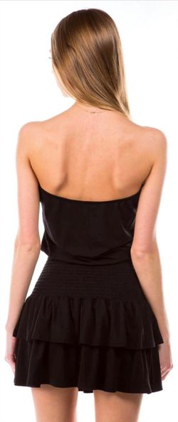 Style 1-2290896716-2696 VaVa Black Size 12 Casual Tall Height Strapless Cocktail Dress on Queenly