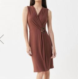 Style 1-4859526-649 Joseph Ribkoff Brown Size 2 Free Shipping Cocktail Dress on Queenly