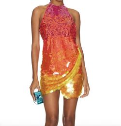 Style 1-732381593-2901 RONNY KOBO Pink Size 8 Summer Nightclub Sequined Tall Height Cocktail Dress on Queenly