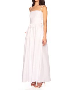 Style 1-83200285-3011 Susana Monaco White Size 8 Backless Cut Out Tall Height Sunday Summer Straight Dress on Queenly