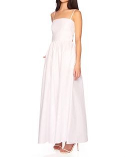 Style 1-83200285-3471 Susana Monaco White Size 4 Tall Height Floor Length Straight Dress on Queenly