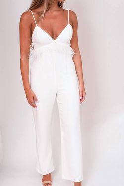 Style 1-1294887696-3855 SAYLOR White Size 0 Jersey Free Shipping Floor Length Jumpsuit Dress on Queenly