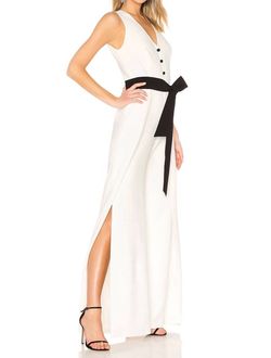 Style 1-23086865-2901 ALEXIS White Size 8 Summer Sorority Rush Graduation Jumpsuit Dress on Queenly