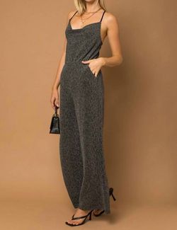Style 1-3127688750-3236 GILLI Gray Size 4 Shiny Spandex Polyester Jumpsuit Dress on Queenly
