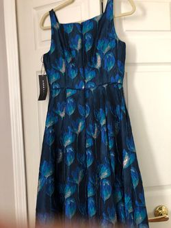 Aidan Mattox Blue Size 4 Prom Square A-line Dress on Queenly