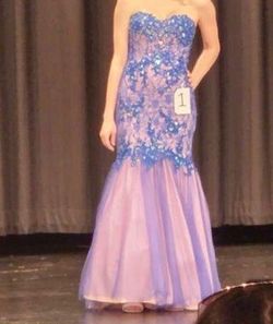 MoriLee Blue Size 2 Prom Mermaid Dress on Queenly