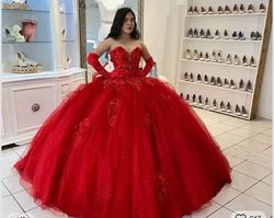 Red Size 24 Ball gown on Queenly