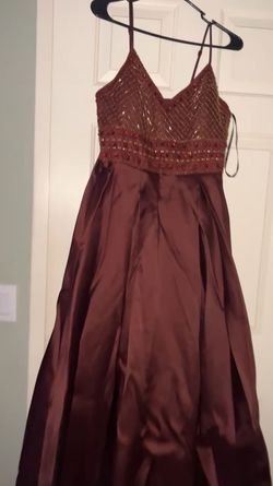 B. Darlin Red Size 10 Plunge Pageant Jersey Ball gown on Queenly