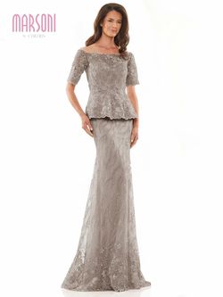 Style MV1222 Colors Silver Size 14 Pageant Floor Length Tall Height Mermaid Dress on Queenly
