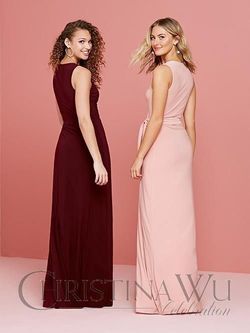 Style 22022 House Of Wu Pink Size 14 Tall Height Bridesmaid Plus Size Floor Length A-line Dress on Queenly