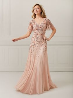 Style 17060 House Of Wu Pink Size 10 Sleeves Floor Length A-line Dress on Queenly