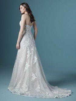 Style 20MS310 Maggie Sottero White Size 24 Tall Height Ivory Plus Size A-line Dress on Queenly