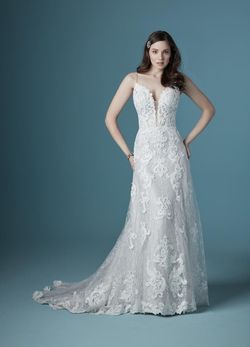 Style 20MS310 Maggie Sottero White Size 24 Tall Height Ivory Plus Size A-line Dress on Queenly