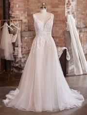 Style 21RS782 Maggie Sottero White Size 10 Floor Length Bridgerton Tall Height A-line Dress on Queenly