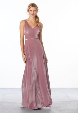 Style 21669 MoriLee Pink Size 14 Military Floor Length A-line Dress on Queenly