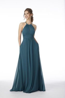 Style 21695 MoriLee Blue Size 10 Tall Height Teal Bridesmaid A-line Dress on Queenly