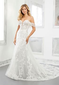 Style 2307 MoriLee White Size 22 Embroidery Plus Size Floor Length Jewelled Mermaid Dress on Queenly