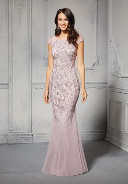 Style 72405 MoriLee Pink Size 10 Black Tie Floor Length Mermaid Dress on Queenly