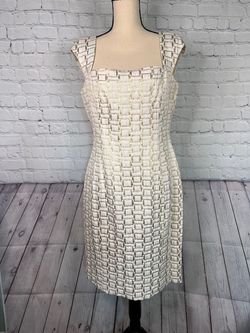 Ralph Lauren Nude Size 12 Square Wedding Guest Cocktail Dress on Queenly