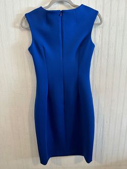 Calvin Klein Blue Size 2 Mini Cocktail Dress on Queenly