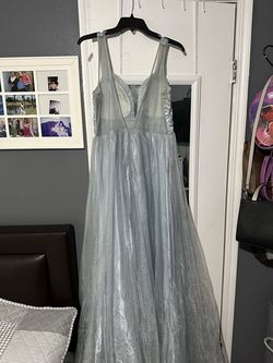 MY MICHELLE Blue Size 14 Floor Length A-line Dress on Queenly