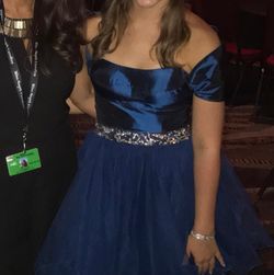 Sherri Hill Blue Size 4 50 Off Cocktail Dress on Queenly