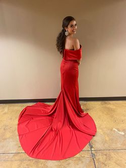 Fernando Wong Red Size 4 Strapless Mermaid Dress on Queenly