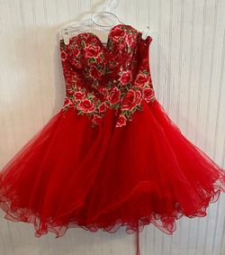 Sherri Hill Red Size 0 Mini Cocktail Dress on Queenly