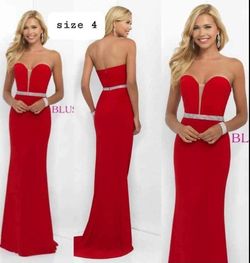 Blush Prom Red Size 4 Military A-line Dress on Queenly