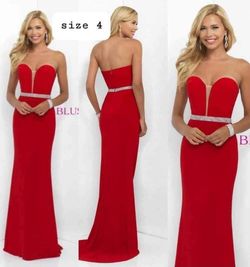 Blush Prom Red Size 4 Military A-line Dress on Queenly