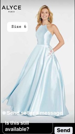 Alyce Paris Blue Size 6 Never Worn Ball gown on Queenly