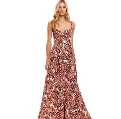 Agua Bendita Multicolor Size 4 Graduation Floral Straight Dress on Queenly