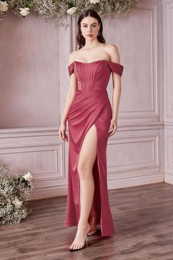Style CD7484 Cinderella Divine Red Size 24 Floor Length Fitted Teal Side slit Dress on Queenly