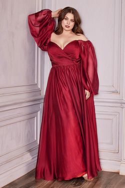 Style CD243 Cinderella Divine Red Size 22 Train Military Floor Length A-line Dress on Queenly