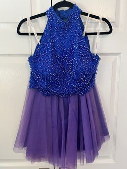 Sherri Hill Purple Size 2 Sorority Formal Pageant Mini Cocktail Dress on Queenly