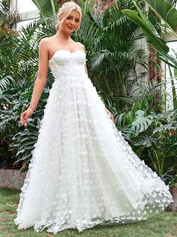 Style FSWD1595 Faeriesty White Size 12 Fswd1595 Floor Length Plus Size Straight Dress on Queenly