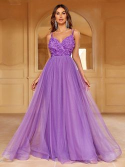 Style FSWD1400 Faeriesty Purple Size 4 Tall Height Military Sheer Straight Dress on Queenly