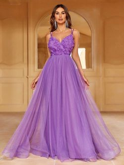 Style FSWD1400 Faeriesty Purple Size 12 Sheer Jersey Fswd1400 Straight Dress on Queenly