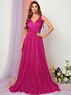 Style FSWD0972 Faeriesty Pink Size 16 Floor Length Jersey Tall Height A-line Dress on Queenly