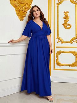 Style FSWD0803P Faeriesty Royal Blue Size 28 Straight Dress on Queenly